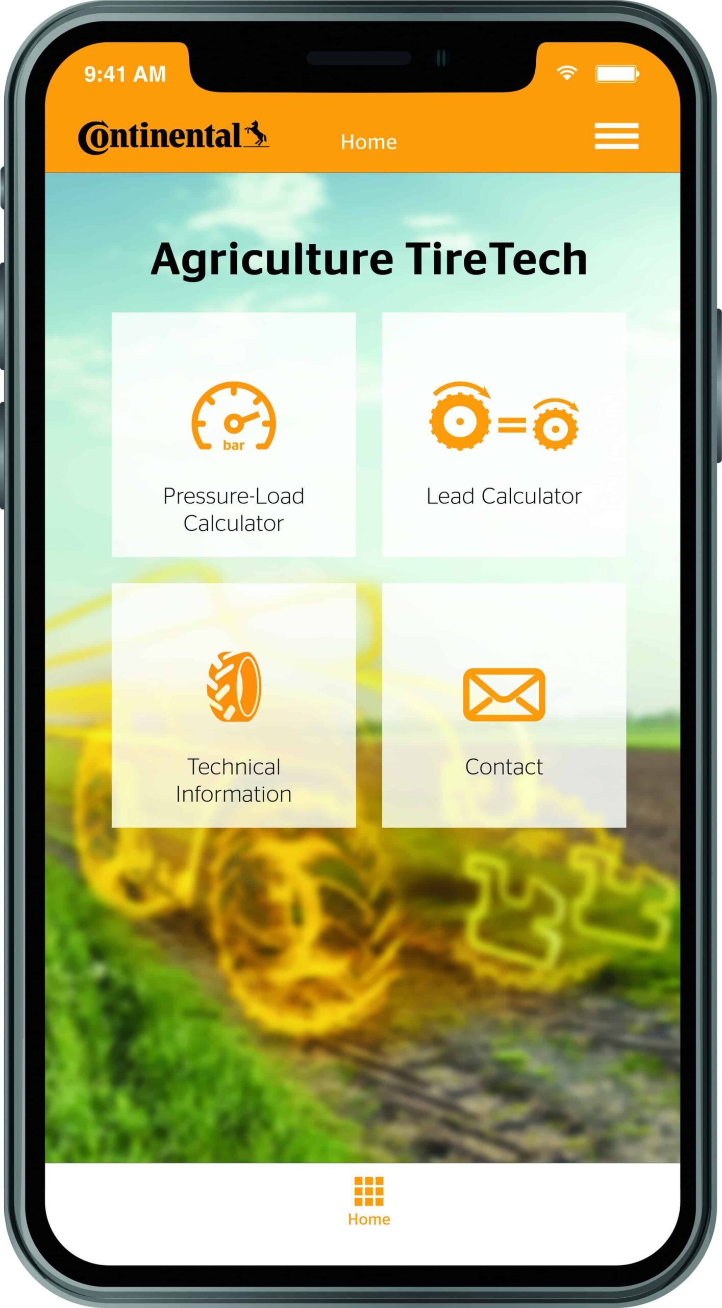 Continental launch new agricultural tyre app