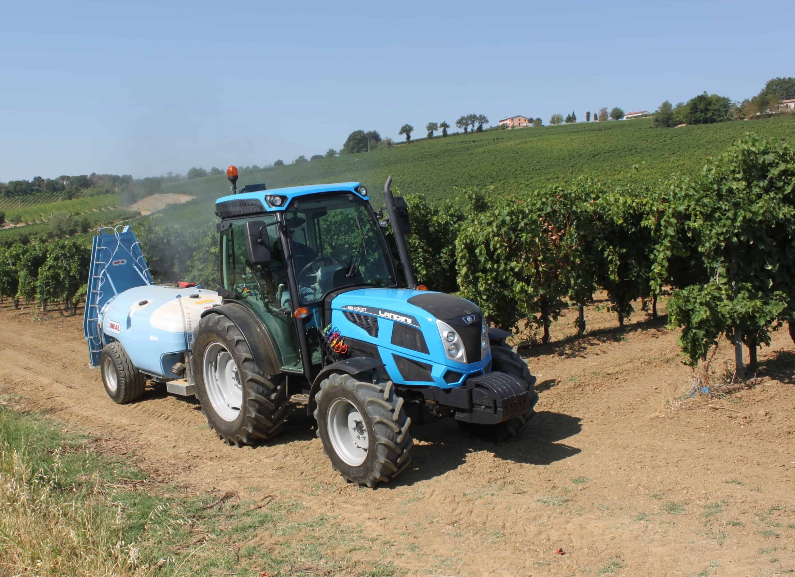 Landini Rex 4 tractor cab air filtration upgrade safeguards spraying operators 