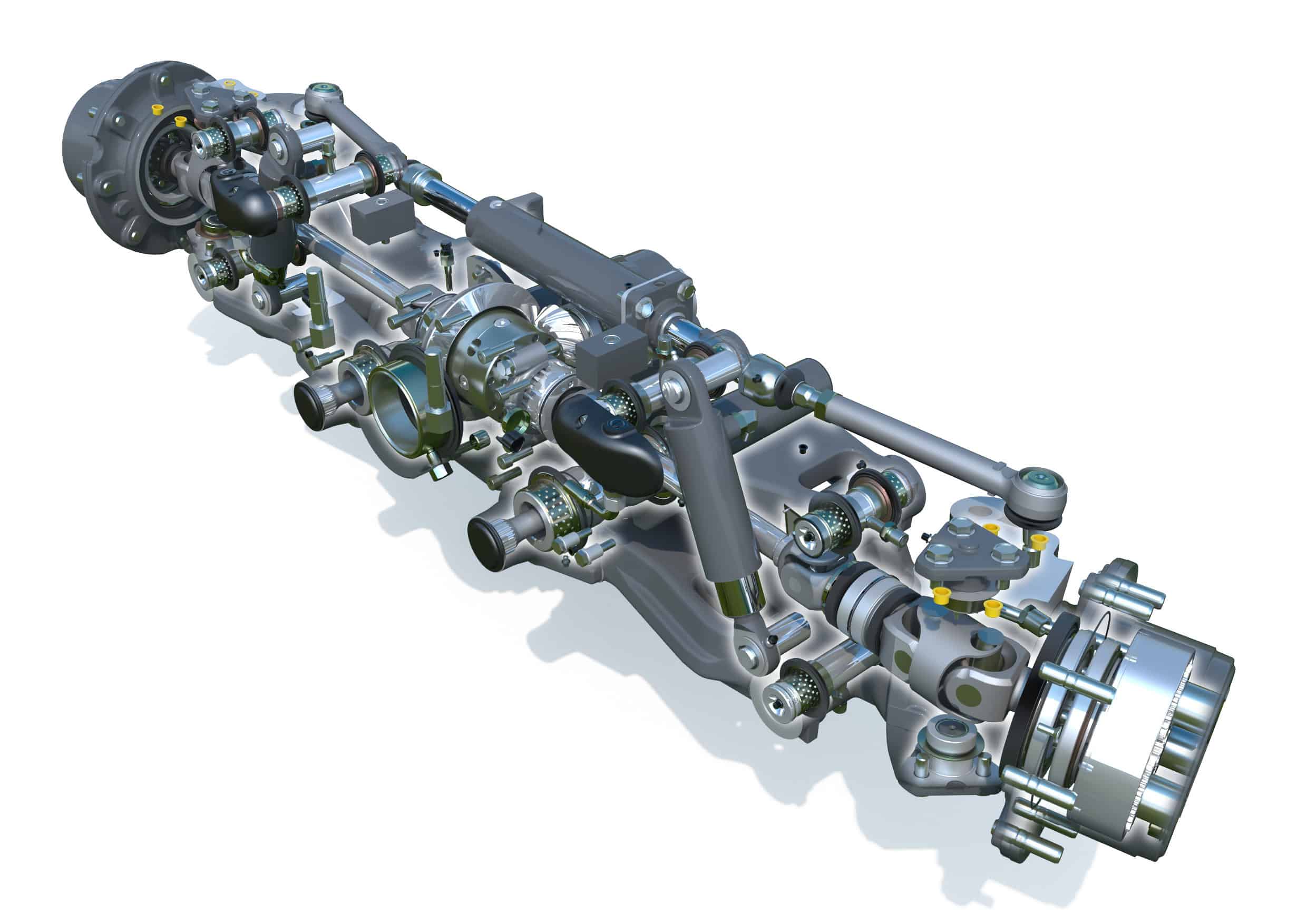 Front axle suspension enhances traction and comfort across the Massey Ferguson MF 3700 AL range