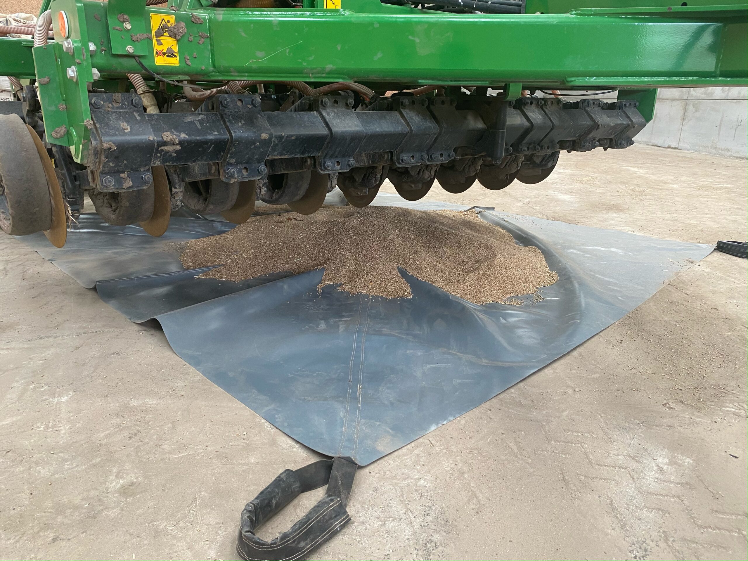 SeedSock from Spaldings makes drill  and spreader emptying so much easier