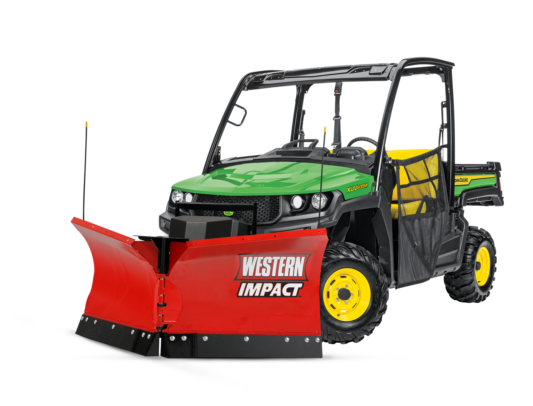 New snow blades and spreaders for John Deere Gators